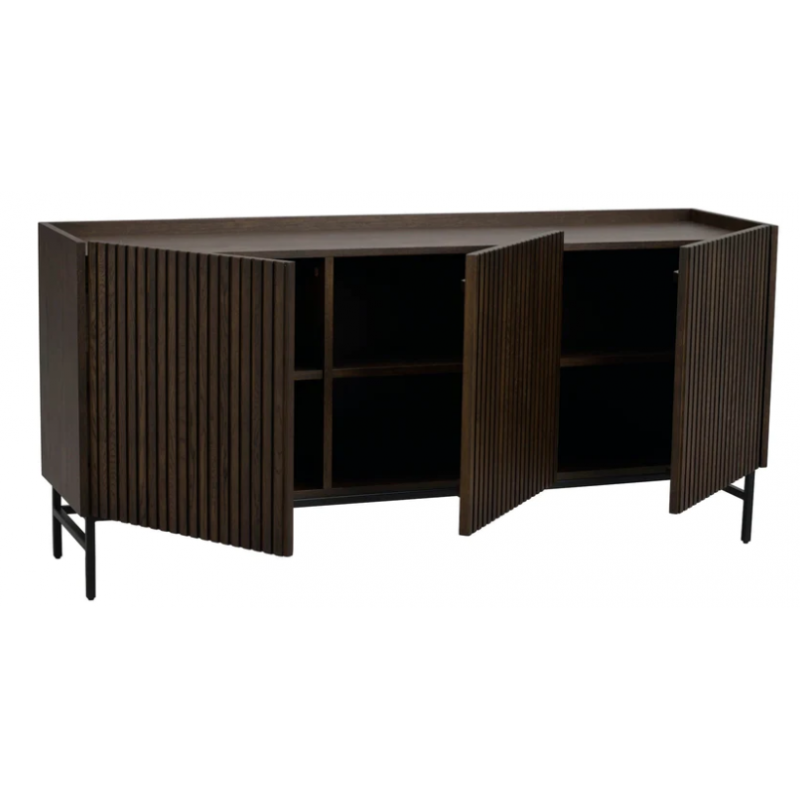 ROWICO Halifax sideboard 160 brown oak/black metal